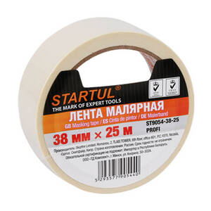 Лента малярная 38 мм х 25 м белая, STARTUL PROFI