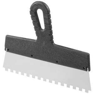 Шпатель металлический зубчатый 250 мм