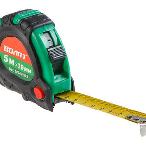 Рулетка 5 м/19 мм обрезиненный корпус, ВОЛАТ